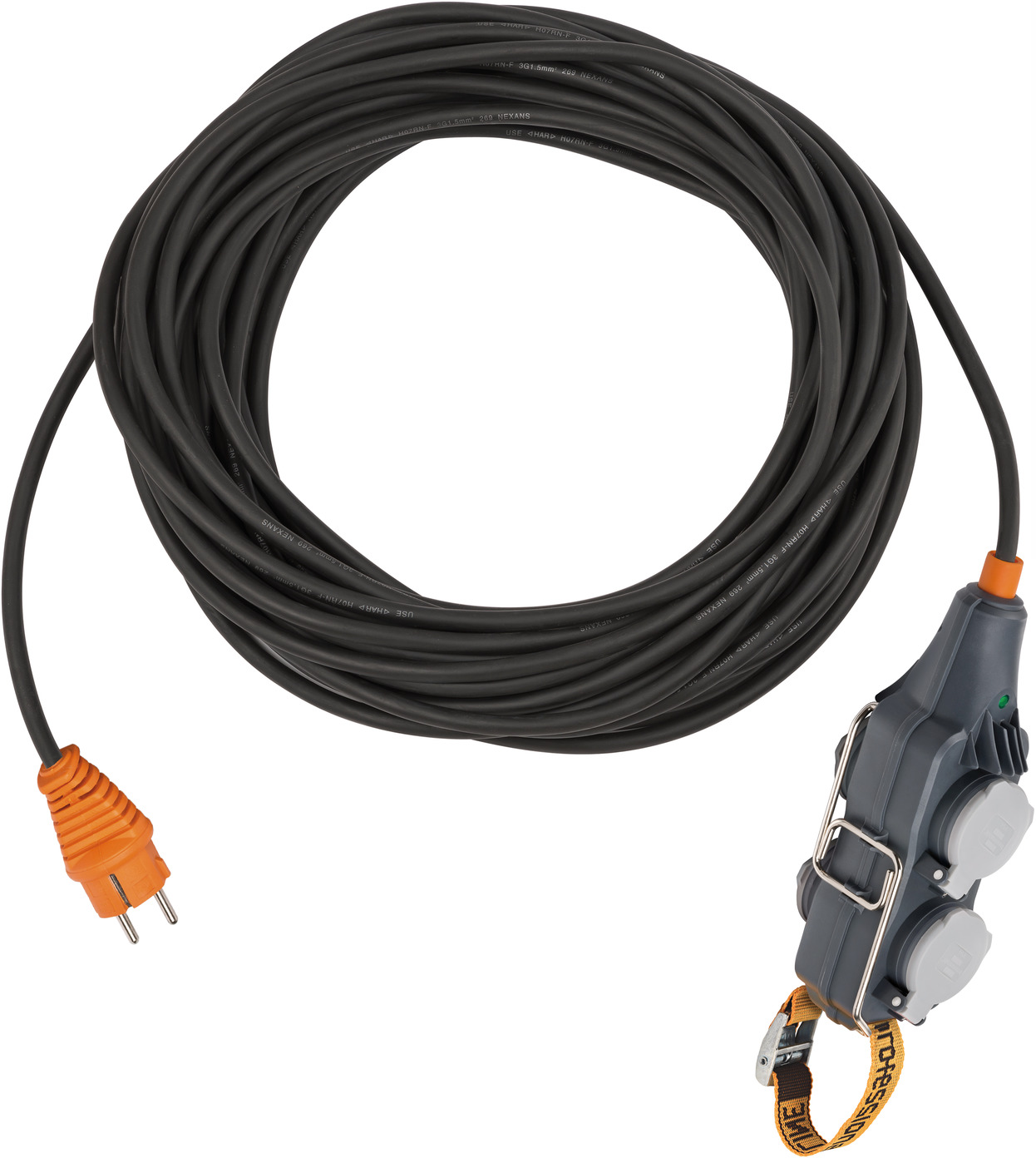 Rallonge électrique 10m de câble H07RN-F 3G2,5 avec Powerblock 4 pr