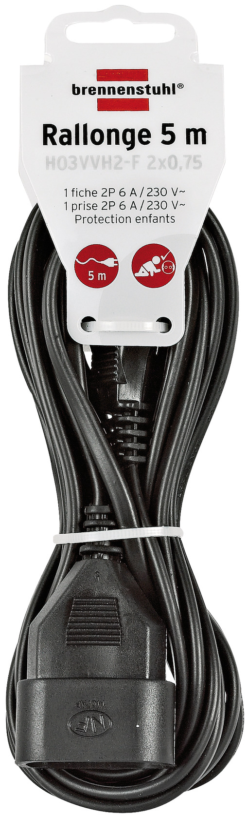 Chargeur et câble d'alimentation PC Brennenstuhl H03VVH2-F 2x0.75