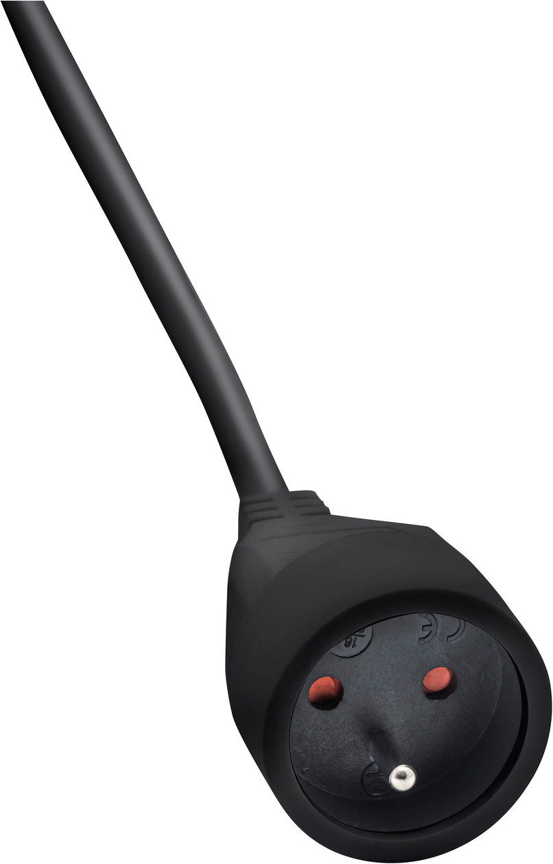 Rallonge noire Diall H05VVF 3G1 5mm² 10m avec clapet