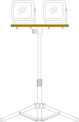 Projecteur de chantier LED BS 8050 MH portable hybride, compatible batterie  Bosch Professional 18V System, 7900lm, IP55